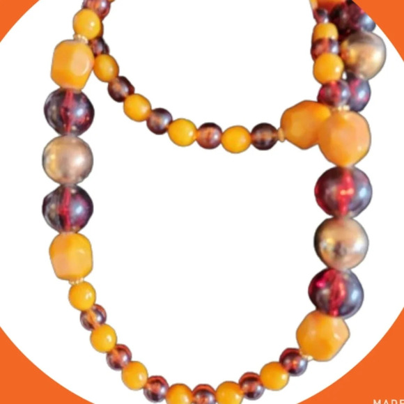Vintage Retro Lucite‎ bead necklace - Picture 11 of 11